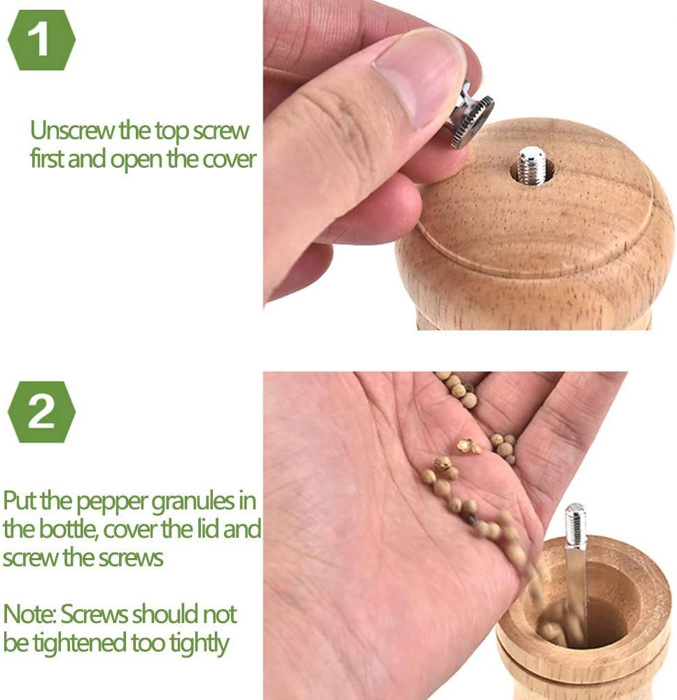 Adjustable Salt and Pepper Grinder Set 2 Pack