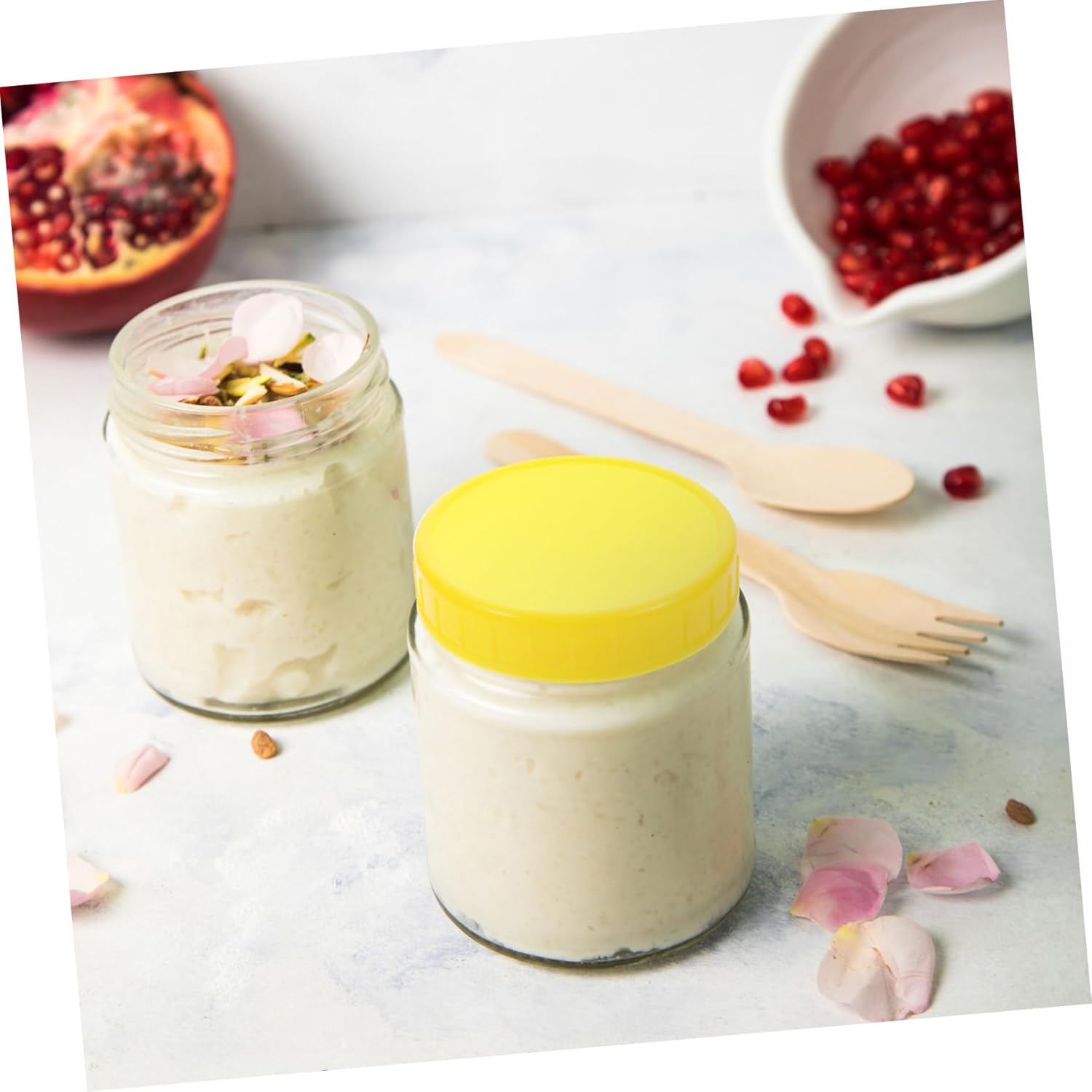 CIYODO 86mm Wide Mouth Mason Jar Lids Reusable Plastic Covers 1