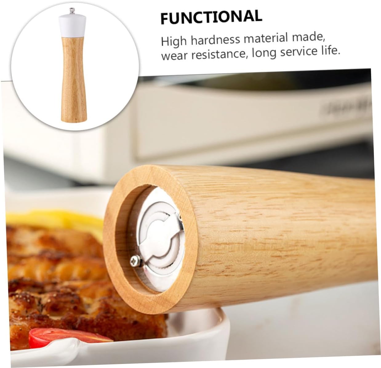IMIKEYA Refillable Pepper Salt Mill Shaker