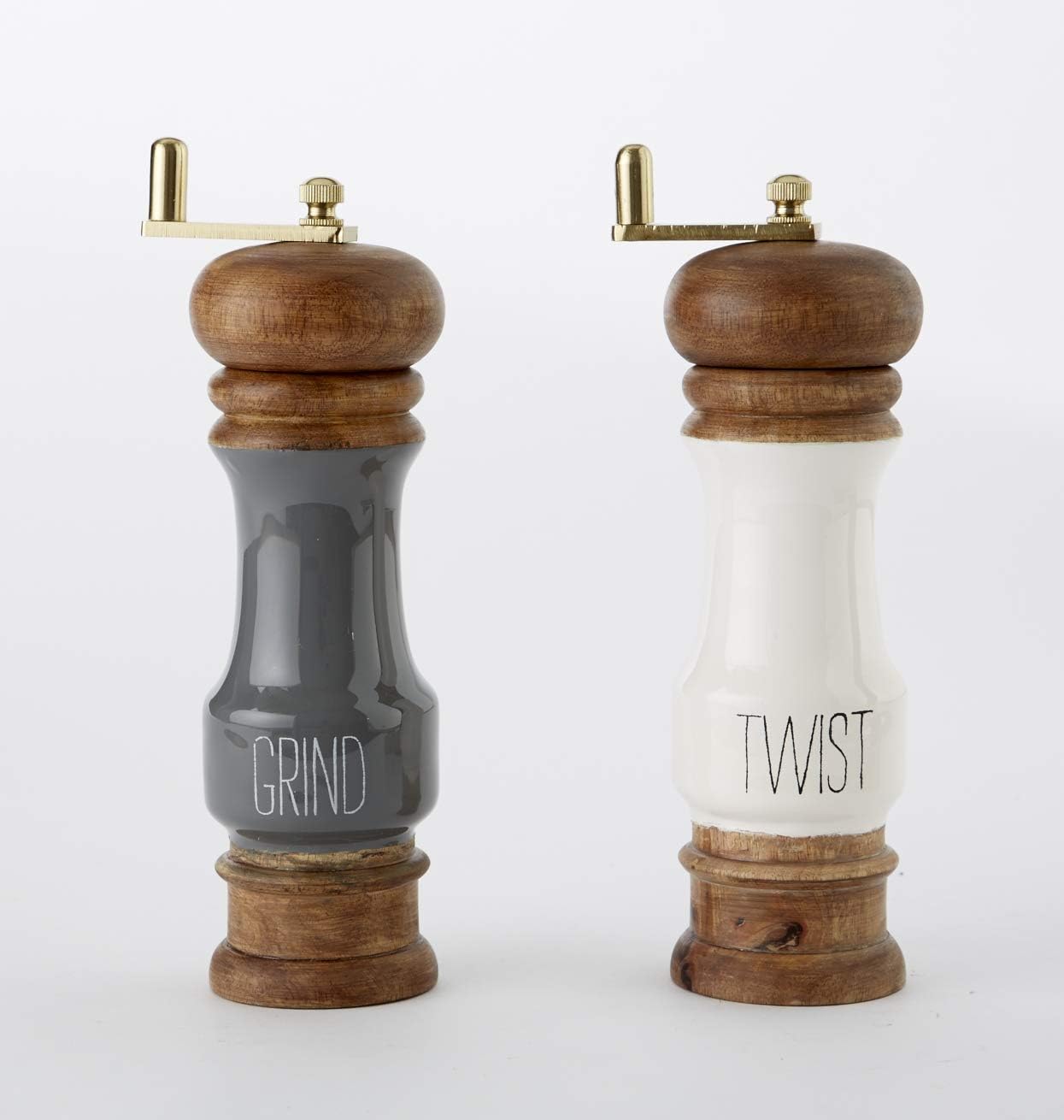 Mud Pie Salt and Pepper Shaker Set Enamel Dipped
