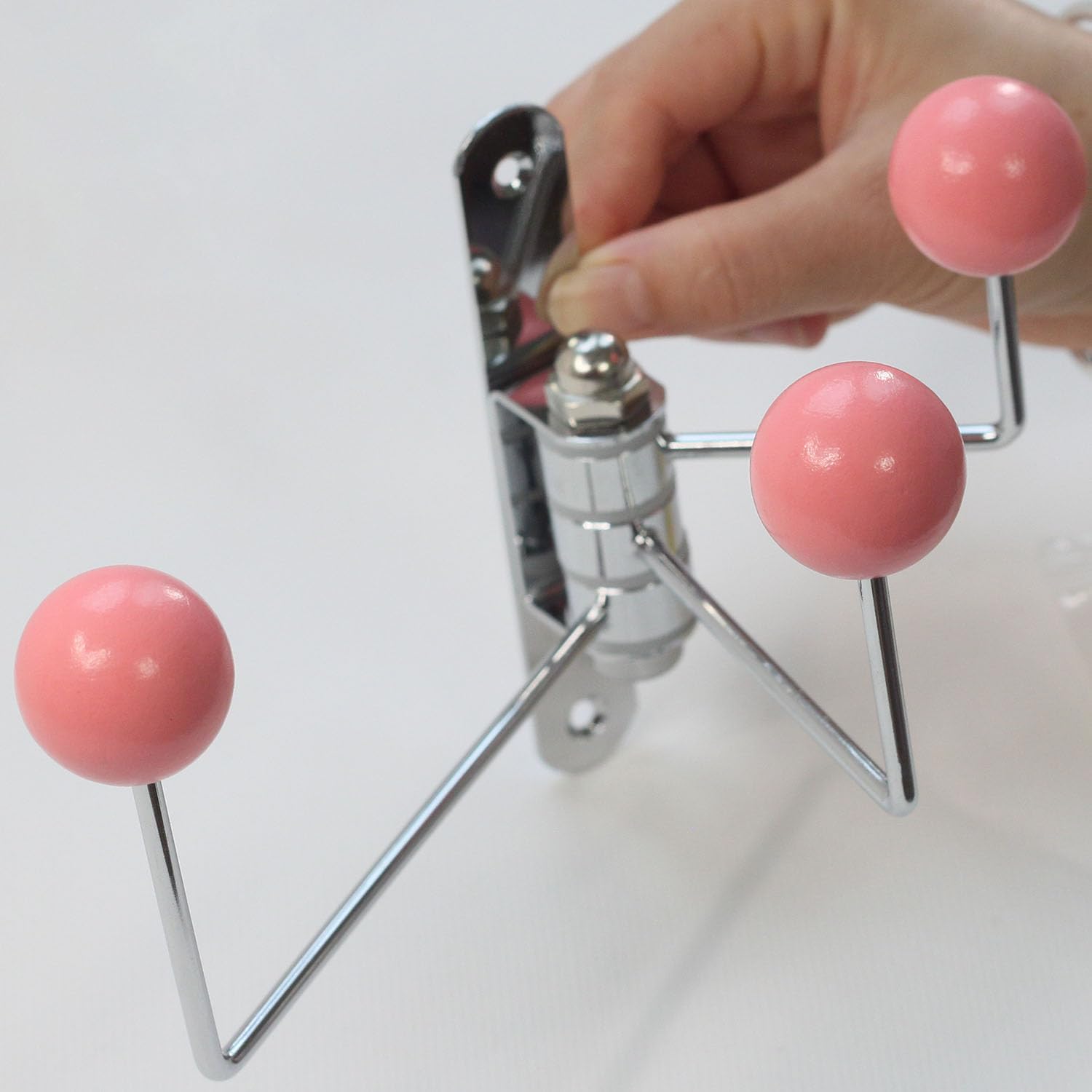 ImyHok Decorative Wall Hook with Pink Wood Balls