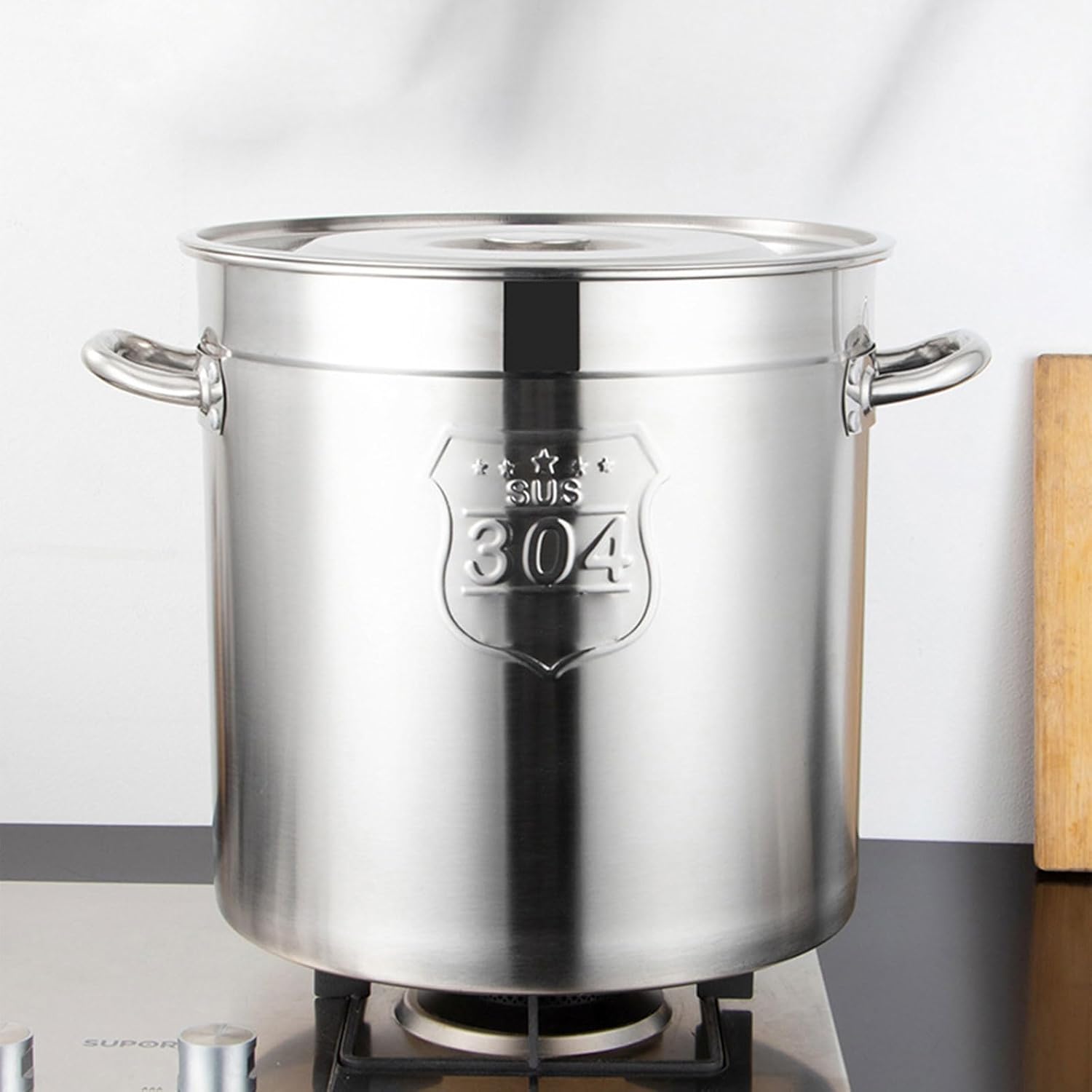 AIZYR 10L Stainless Steel Stockpot with Steel Lid