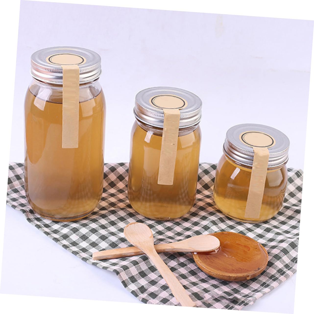 KICHOUSE 6-Piece Glass Food Storage Cans with Lids 500ml