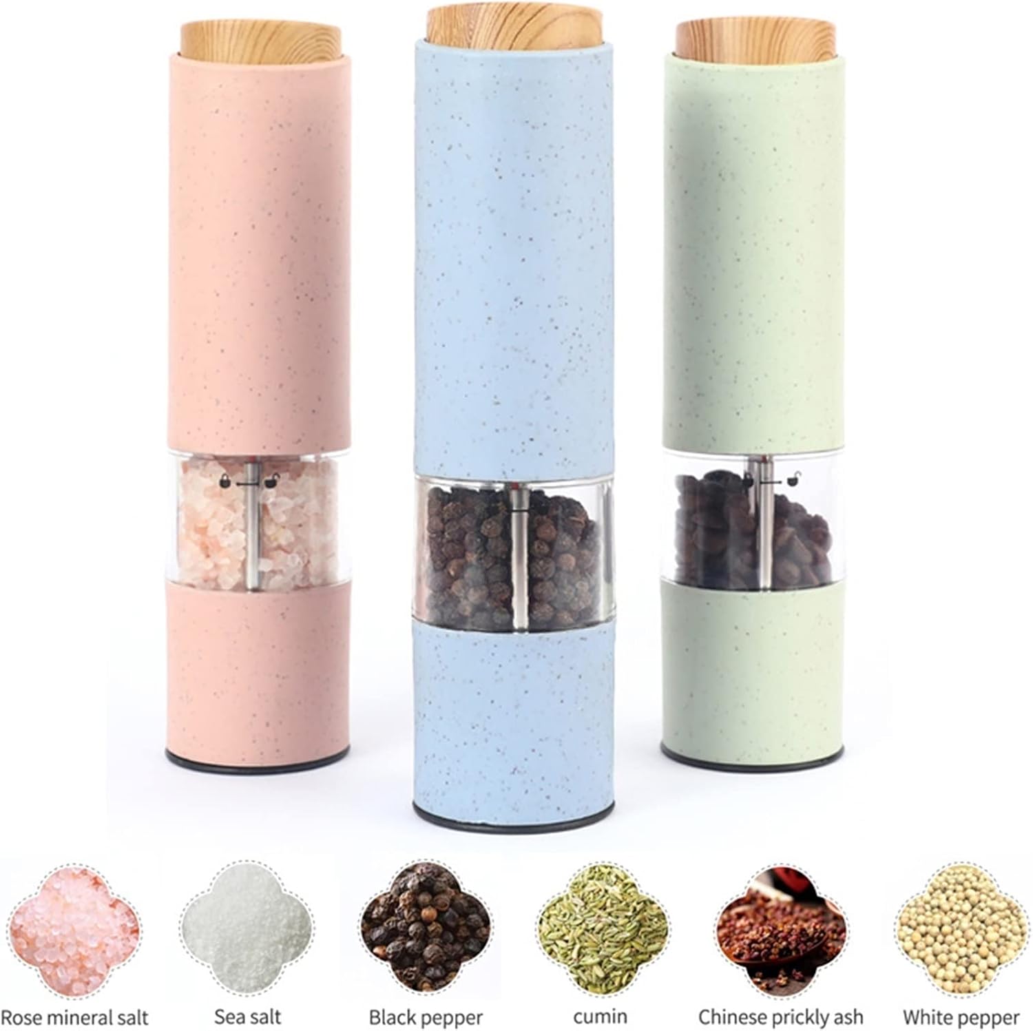 Electric Spice Grinder Set with Holder 2 PCS 1