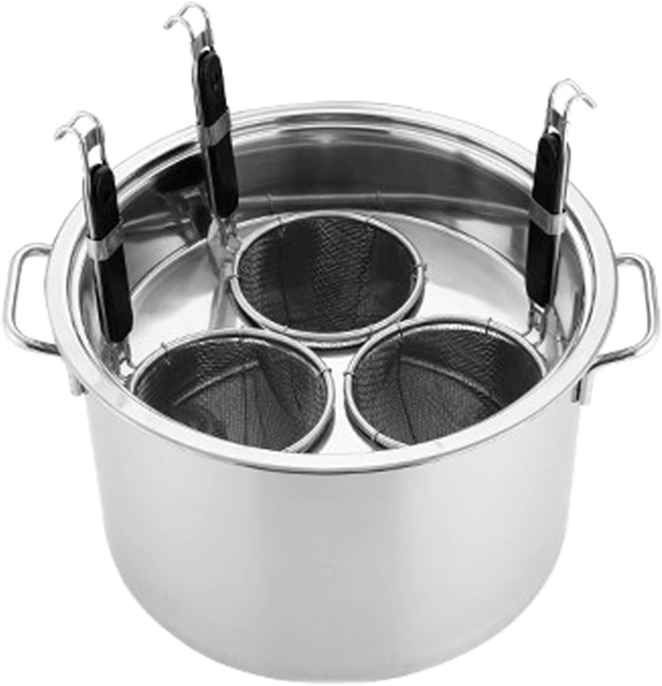 DAOUXIAOSP Pasta Pots Set 3 Strainer Baskets with 3 Holes