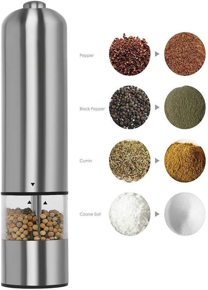 sdneNest Battery-Powered Salt Pepper Grinders Set of 2