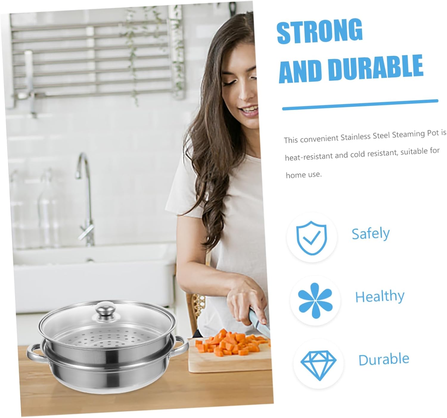 HOLIDYOYO 2 Tier Steamer Pot with Double Layer