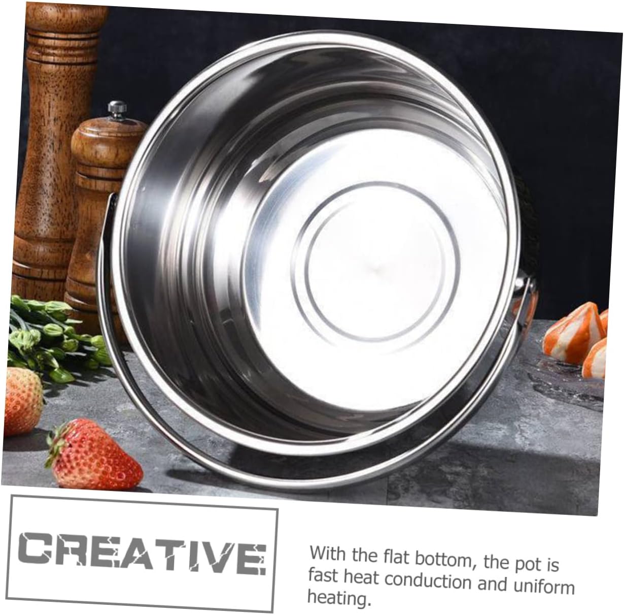BRIGHTFUFU Multi-Purpose Stainless Steel Stockpot