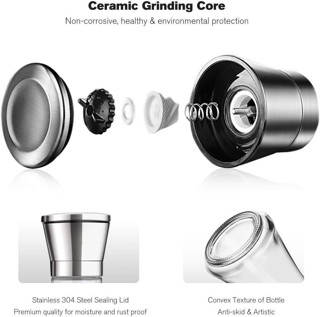 Bonris Professional 5-Level Pepper Mill Grinders