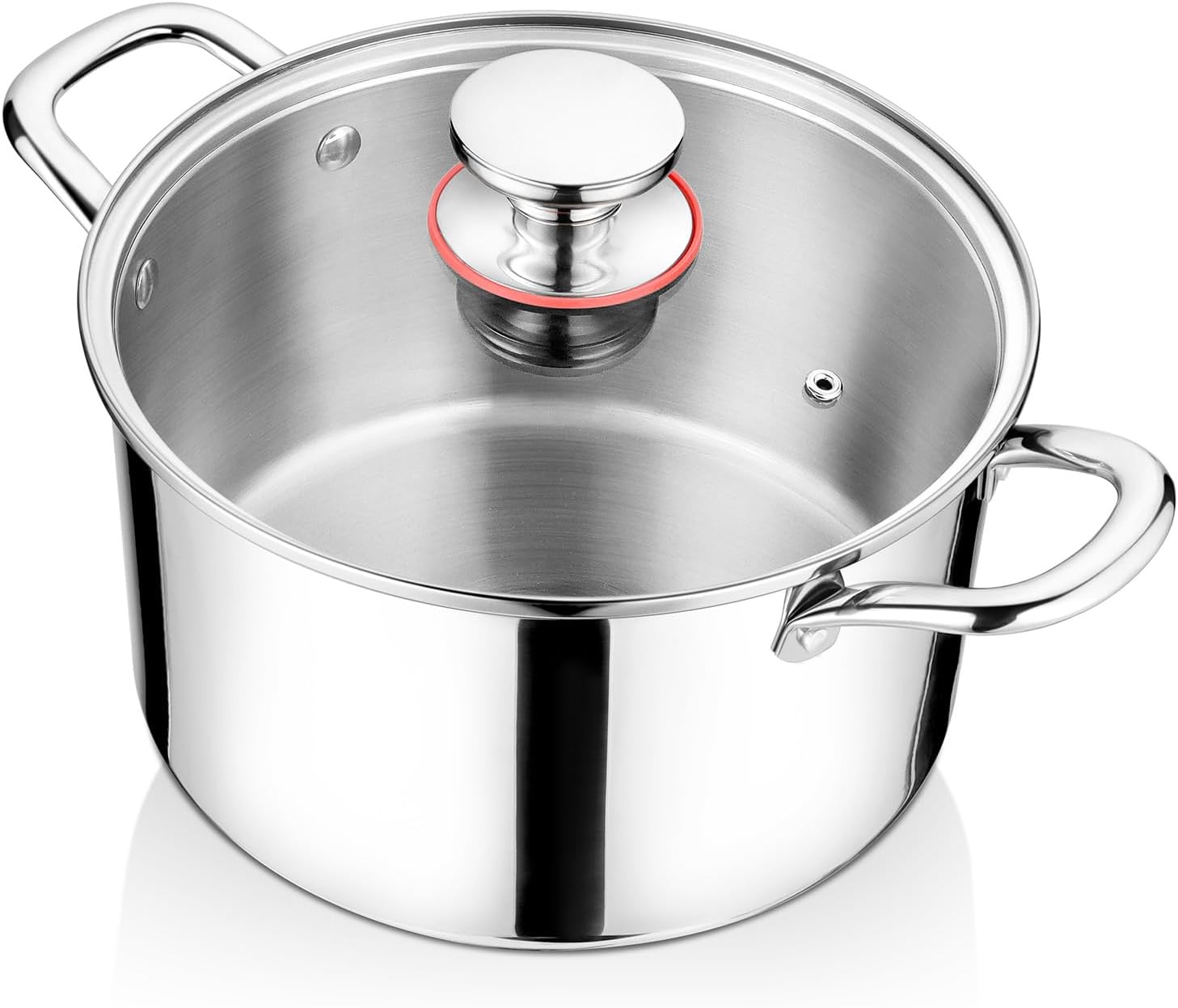 Onader 6 Quart Stockpot with Lid and Tri-Ply Induction Base