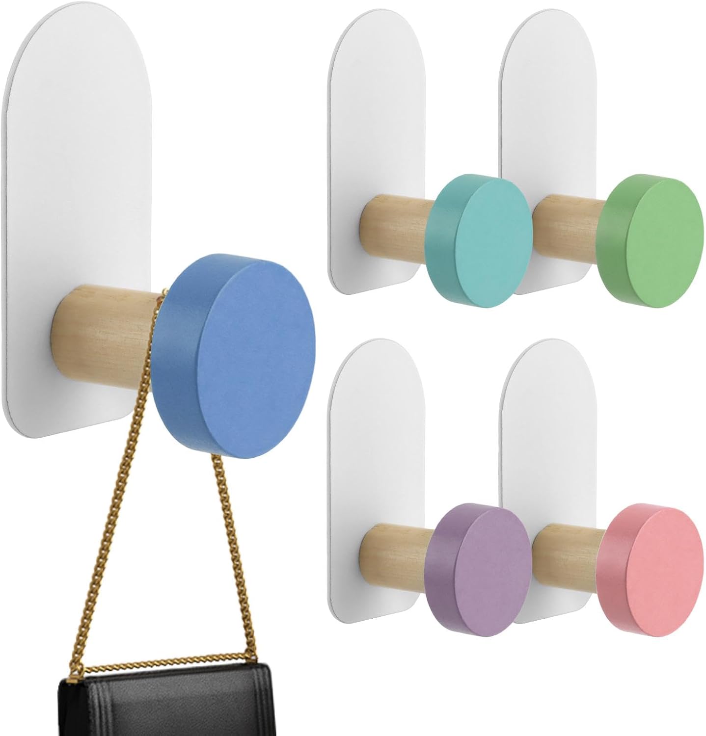 SYCOOVEN 5 Pcs Cartoon Wall Coat Hooks