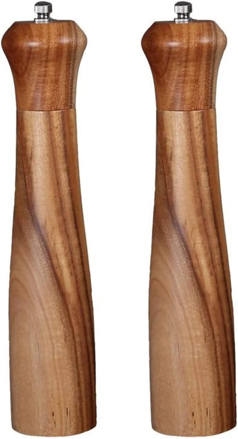 HyKab Adjustable Wooden Pepper Mill Set