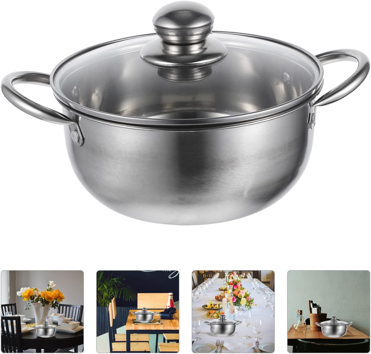 Zerodeko Stainless Steel Steamer Pot with Lid for Induction