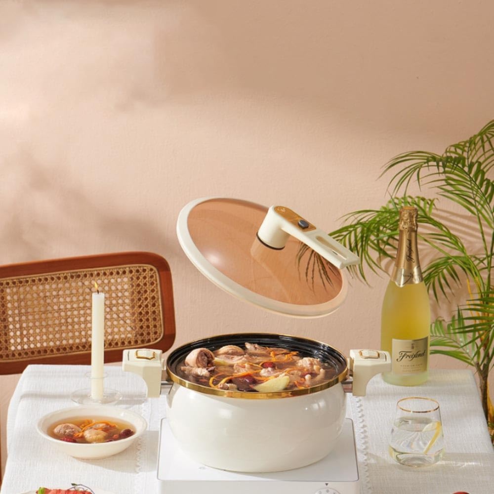 Modern Stock Pot with Glass Lid and Non-Stick Coating