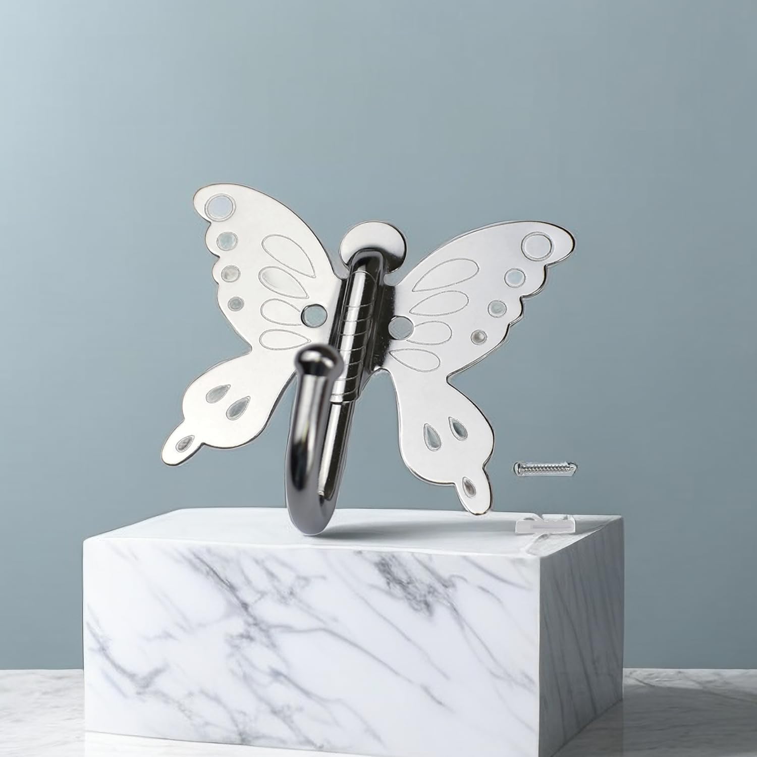 SUNUNICO 5 Pack Butterfly Coat Hooks for Girls Bedroom