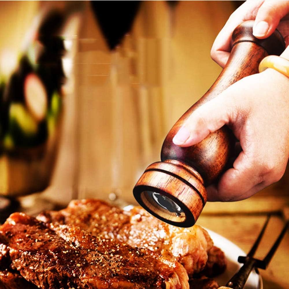 sdneNest Wooden Salt Pepper Mills Set 2 Pack