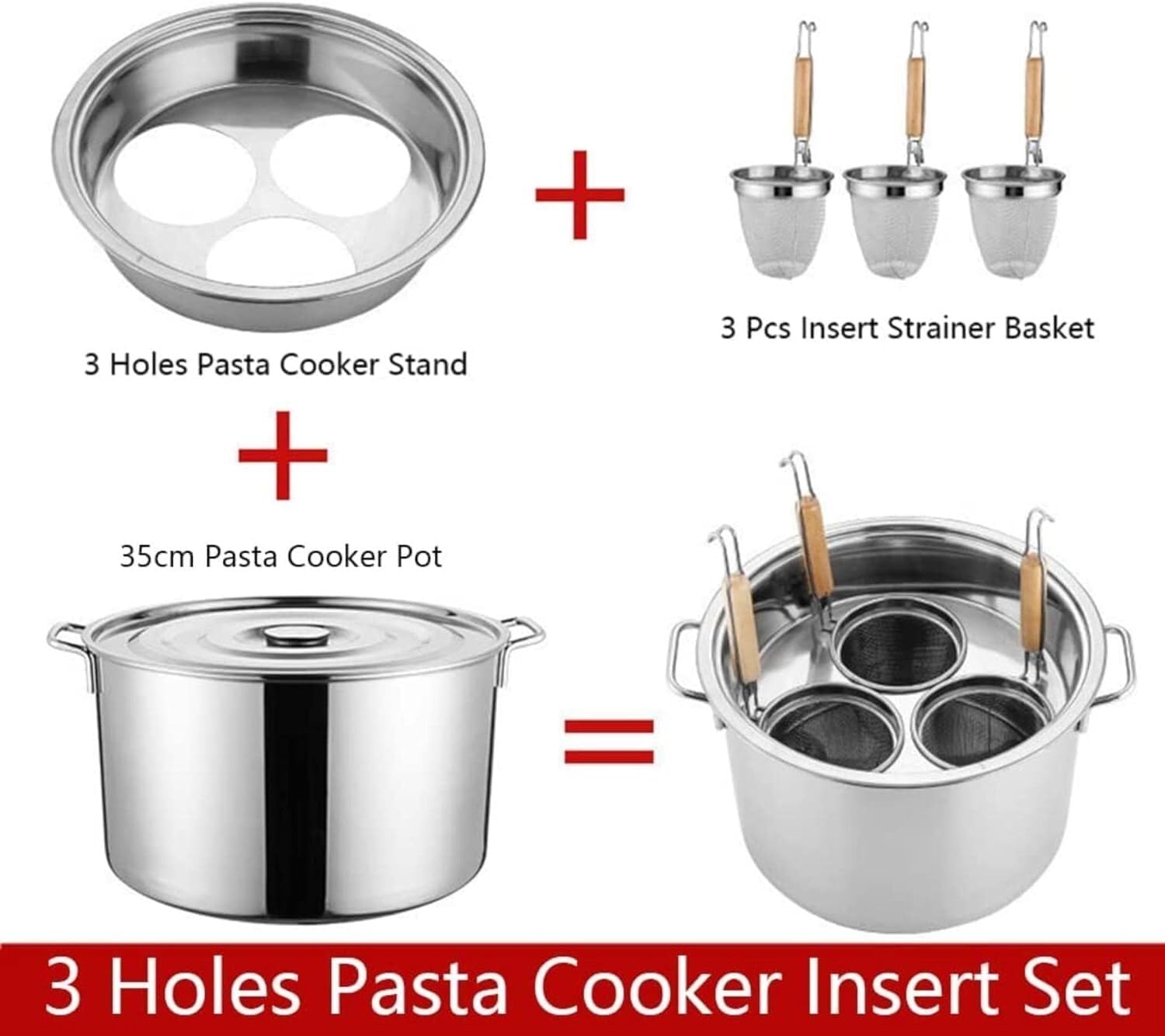 DAOUXIAOSP Pasta Pot Stainless Steel Cooker Set 1