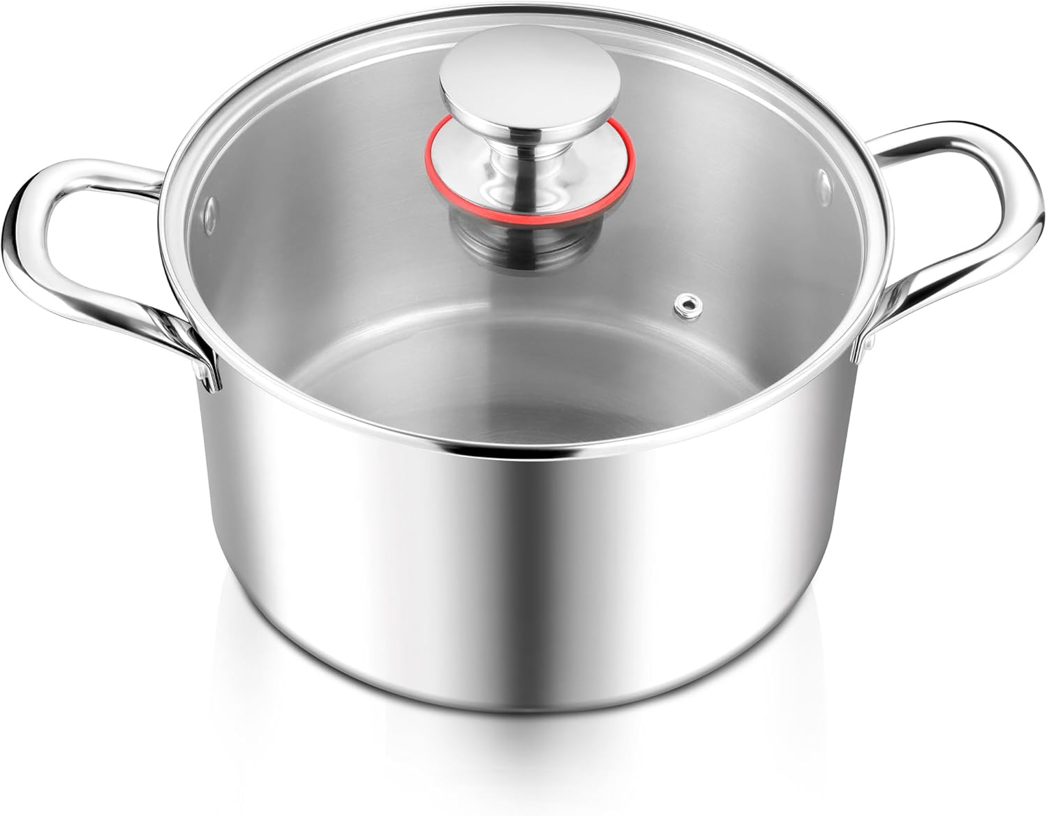 E-far 6 Quart Stock Pot with Glass Lid 1