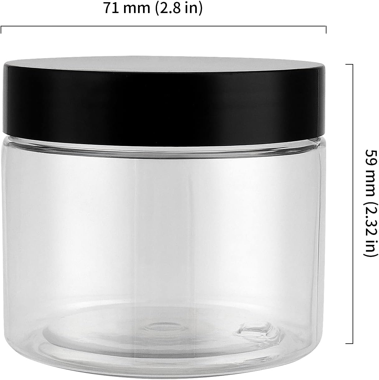 HOIGON 24 Pack Clear Plastic Jars with Lids for Storage