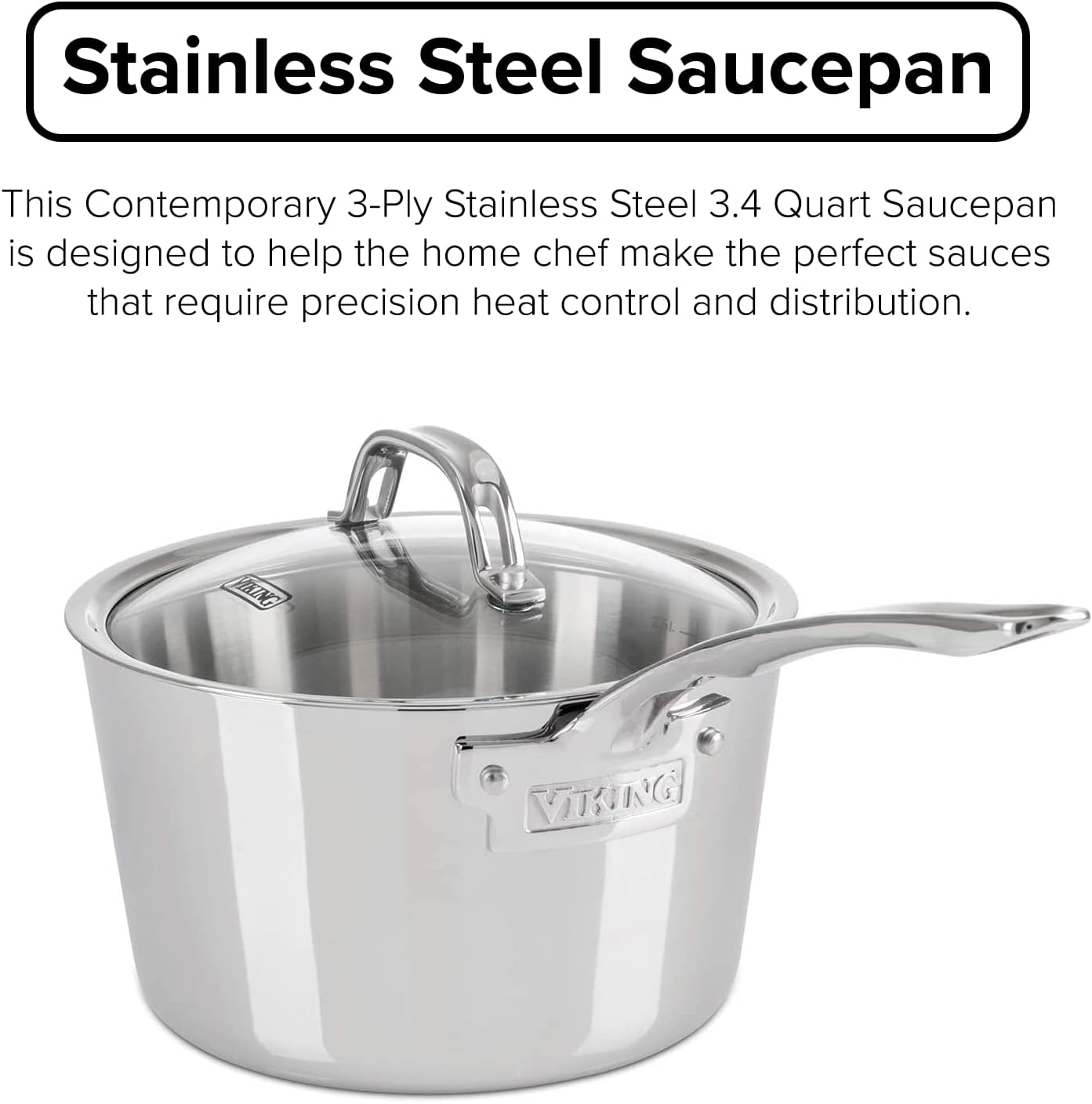 Viking 3-Ply Stock Pot Saucepan Set 8Qt 34Qt