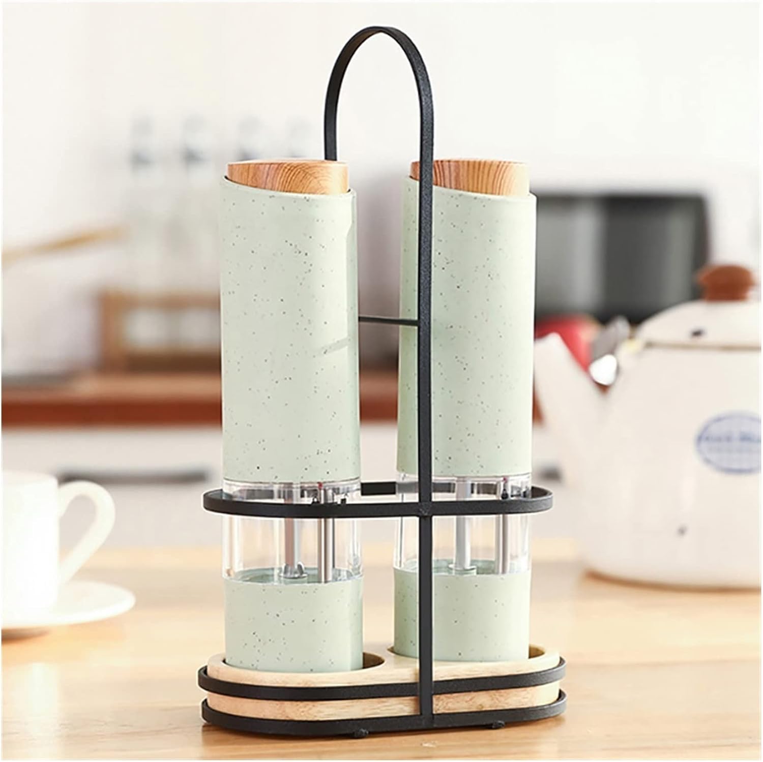 Electric Spice Grinder Set with Holder 2 PCS 1