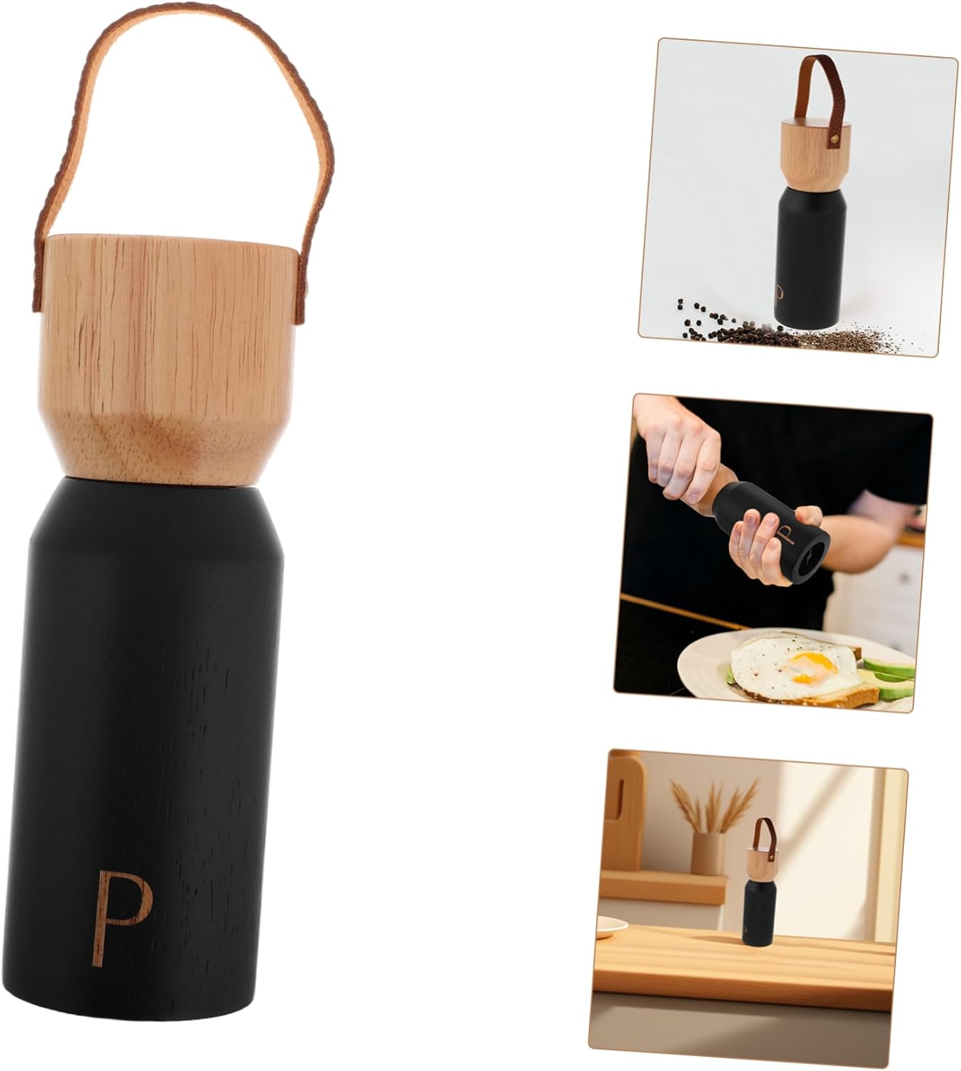 Zerodeko Natural Wood Pepper Grinder