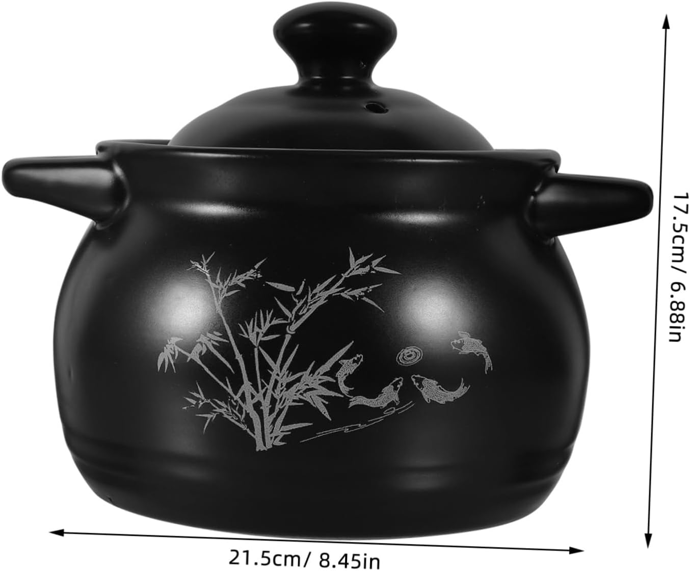 Hemoton Ceramic Stockpot 18L with Lid