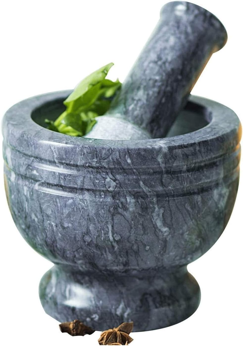 KJLY Marble Pestle Mortar Set Durable Kitchen Tool