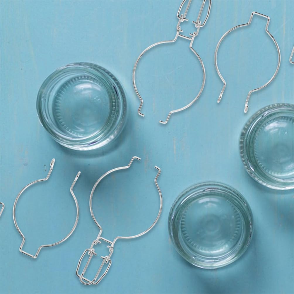 Veemoon 5pcs Glass Jar Wire Clamp Set