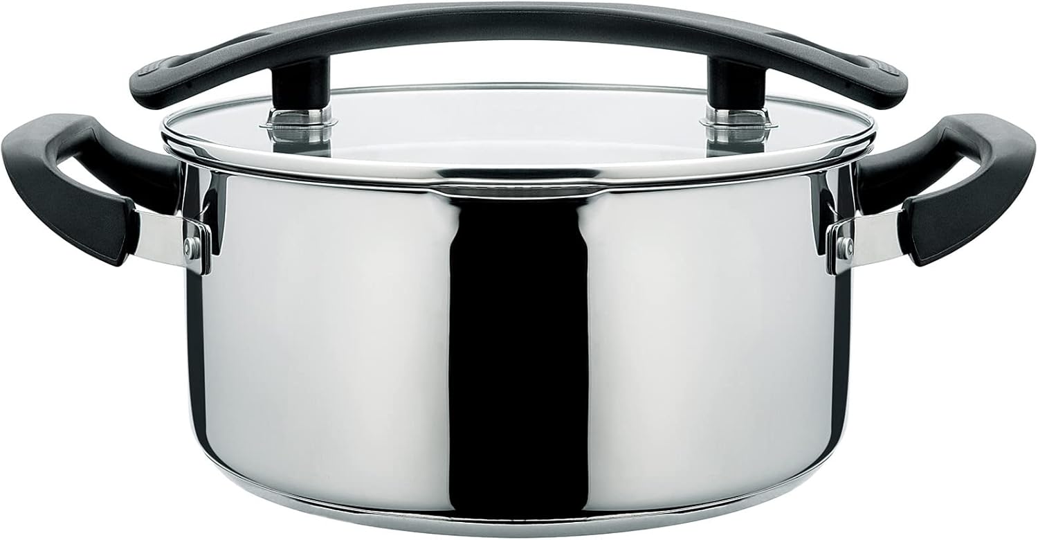 Cyrder 5 Quart Stainless Steel Pasta Pot with Strainer Lid 1