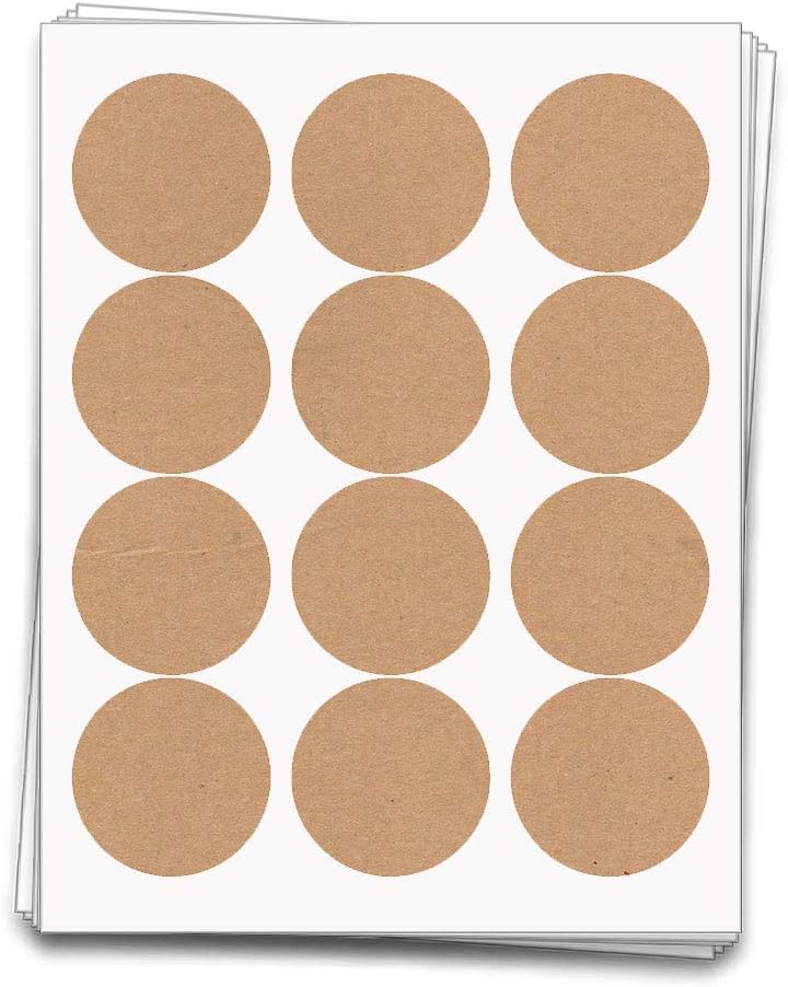 Dashleigh 60 Canning Jar Labels 25 Inch Brown Kraft
