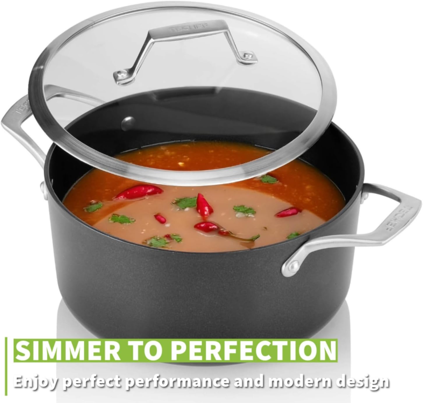TECHEF Onyx 5-Quart Soup Pot with Glass Lid 1