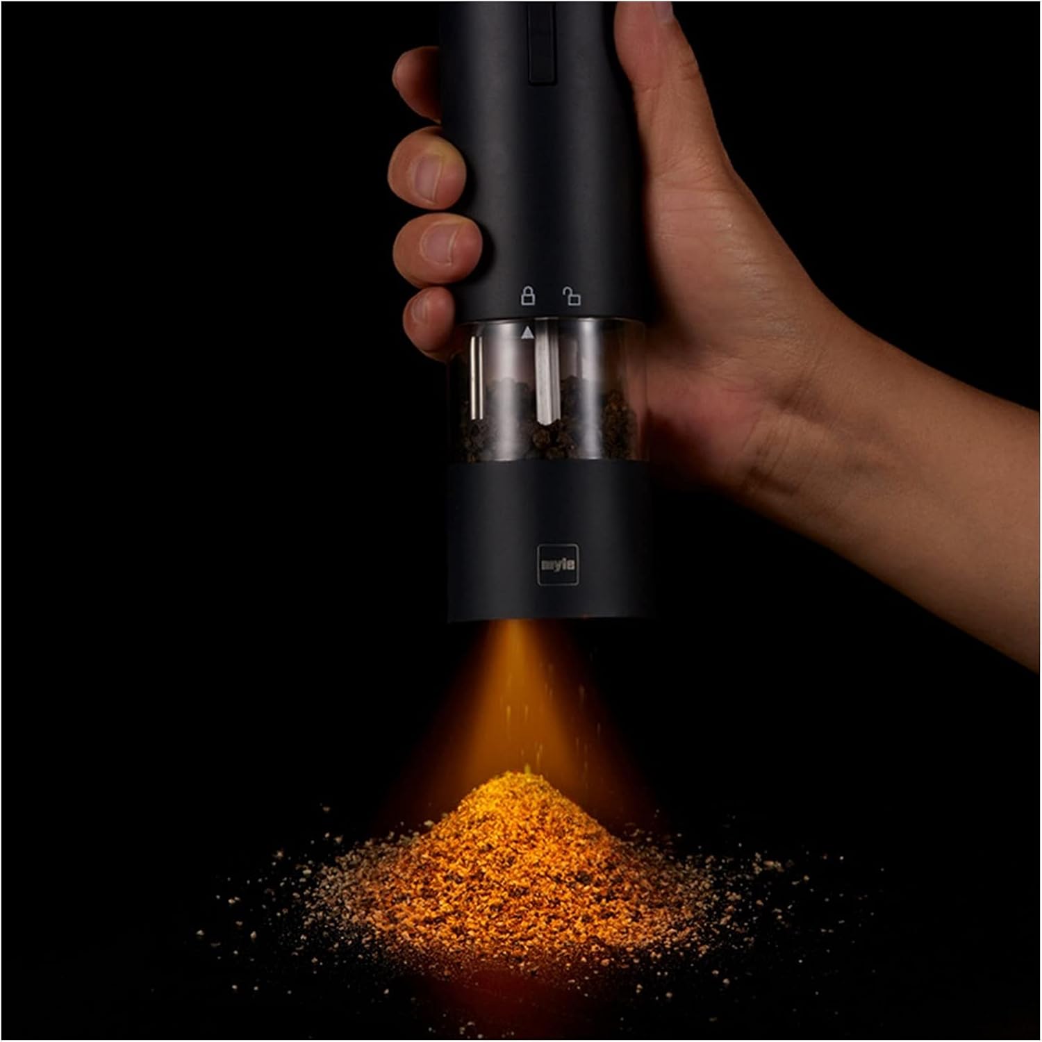 Electric Pepper Grinder with LED Light - Automatic Mill