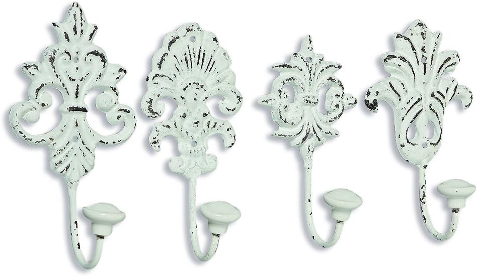 WHW Chateaux Fleur De Lis Wall Hooks Set of 4