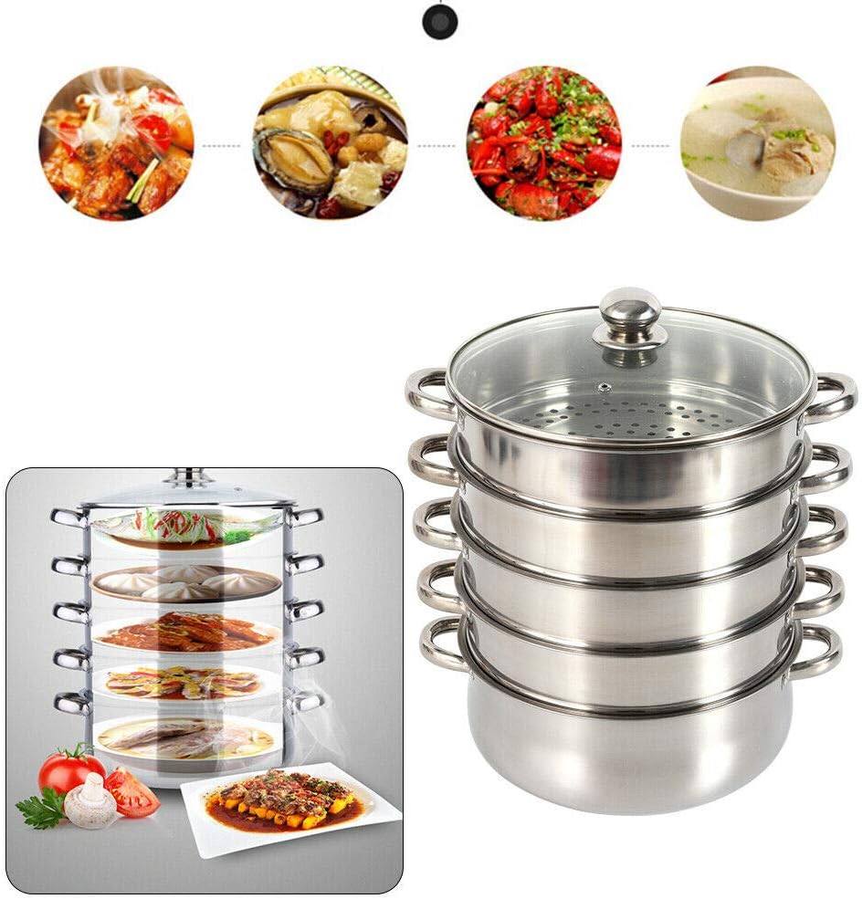 Kangten 5 Tier Stock Pot and Steamer Set
