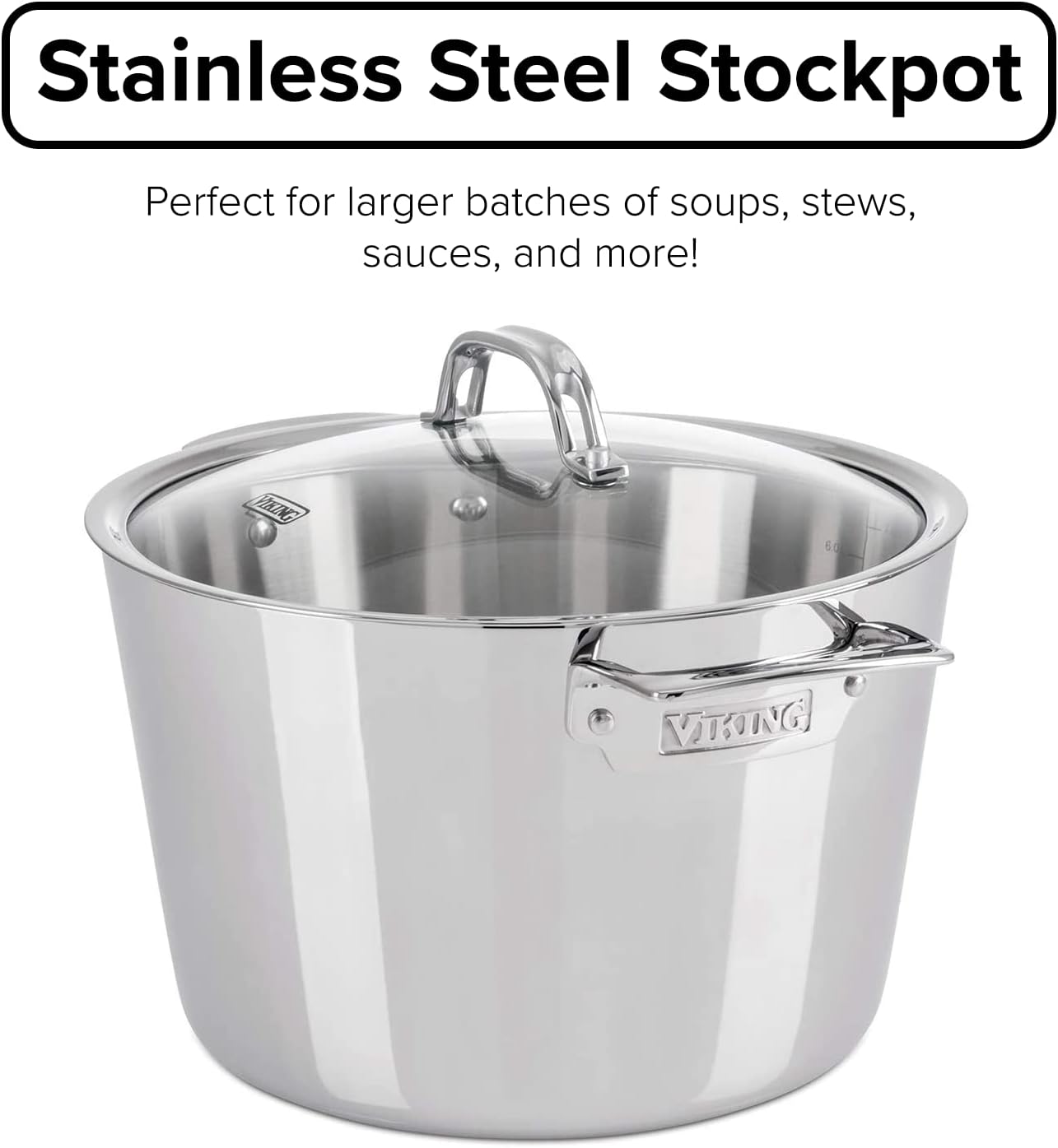 Viking 3-Ply Stock Pot Saucepan Set 8Qt 34Qt