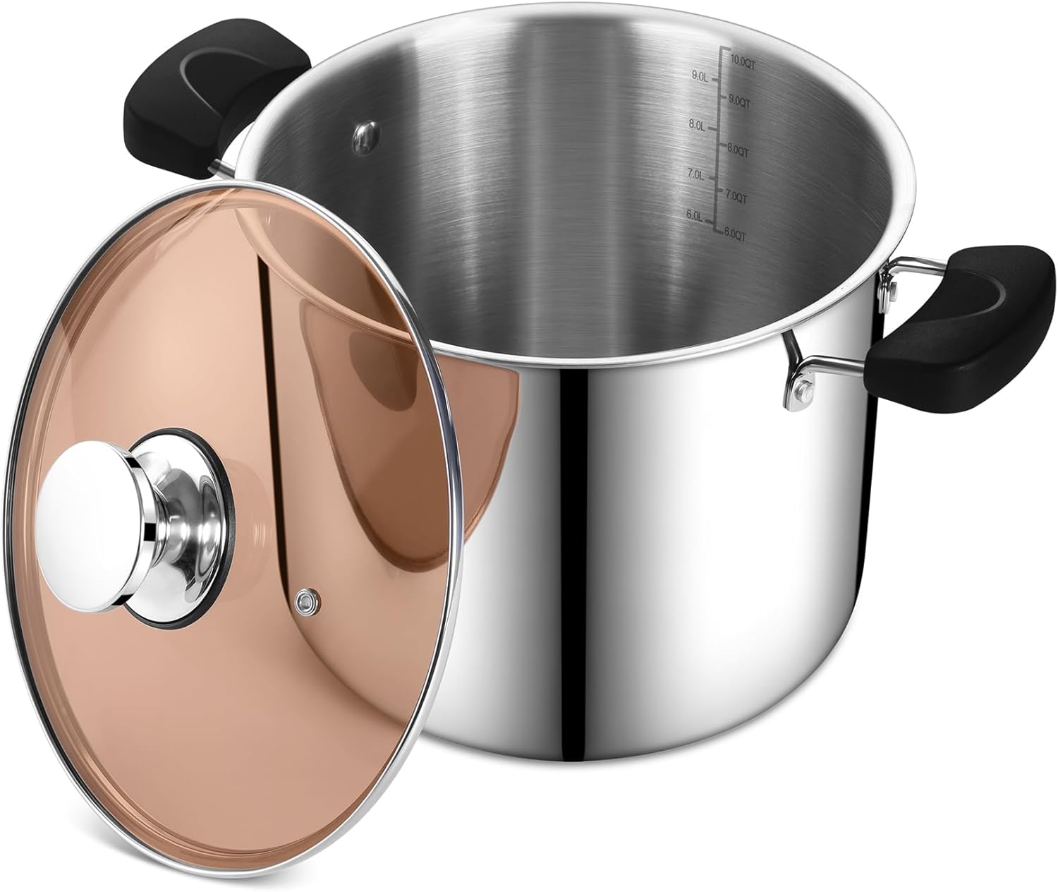 10 Quart 3-Ply Stainless Steel Stock Pot with Lid