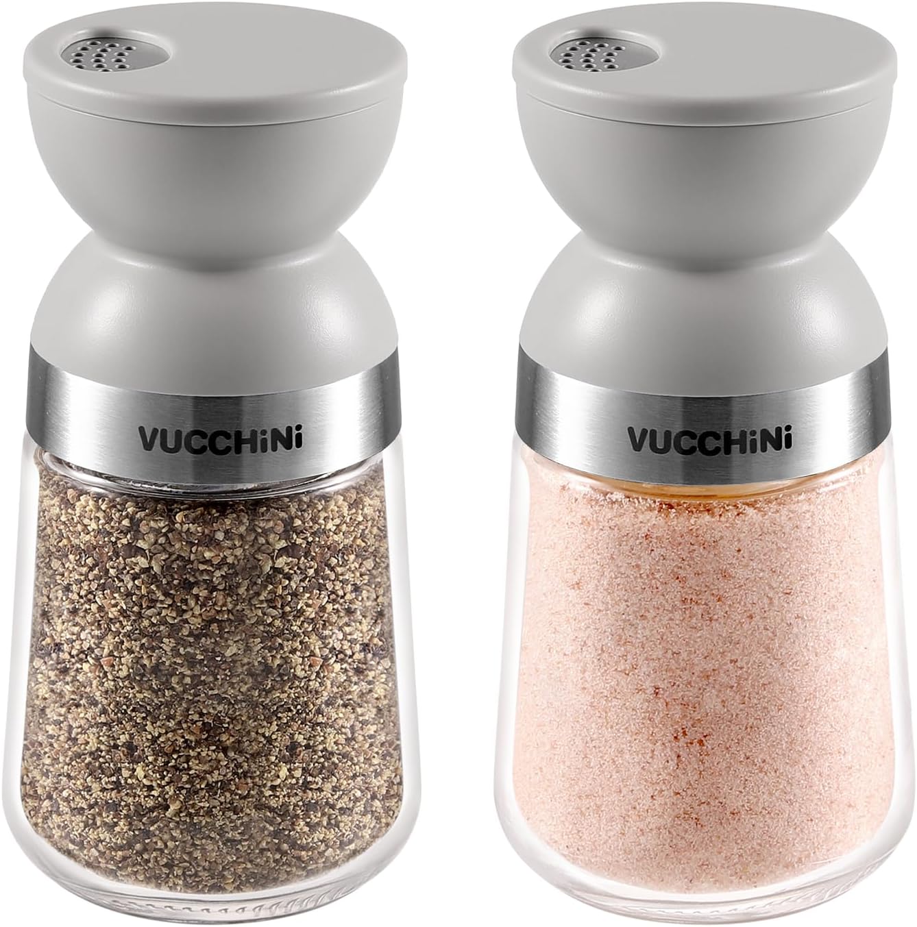 VUCCHINI Salt Pepper Shaker Set with Lid