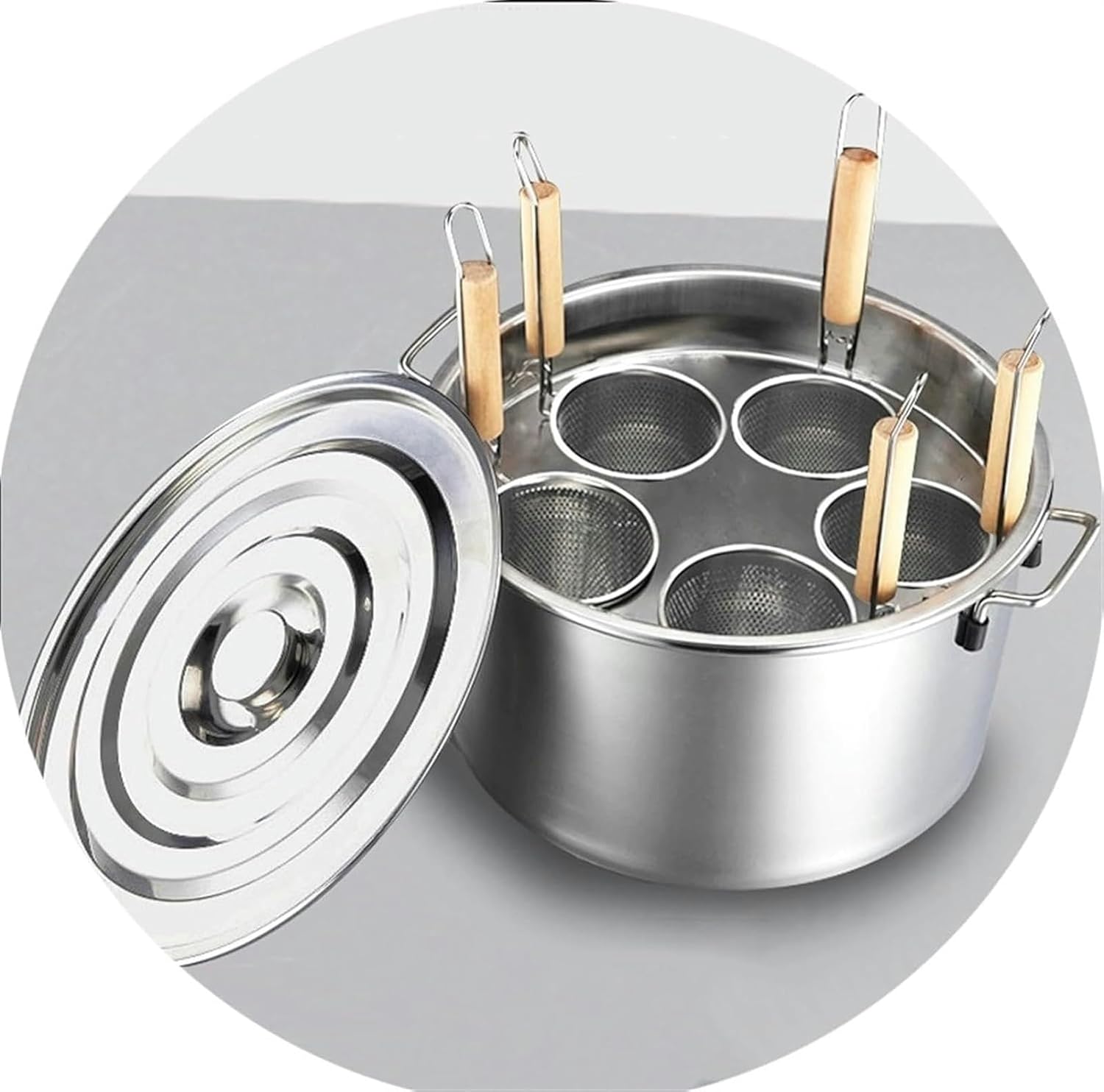 Wzglod 3 4 5 Hole Stockpot Set with Lid and Strainer 1