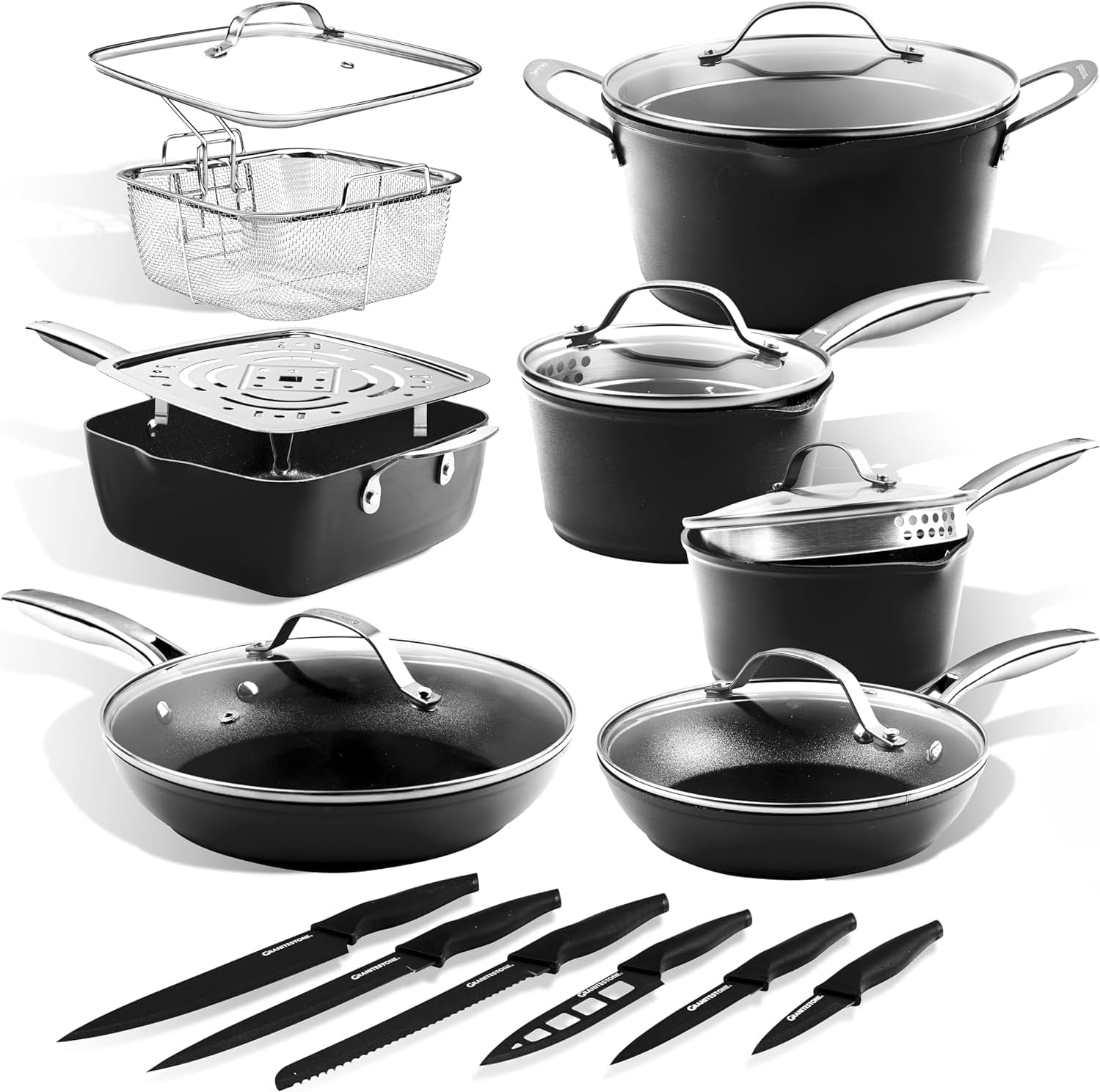 Granitestone Armor Max 20-Piece Nonstick Cookware Set