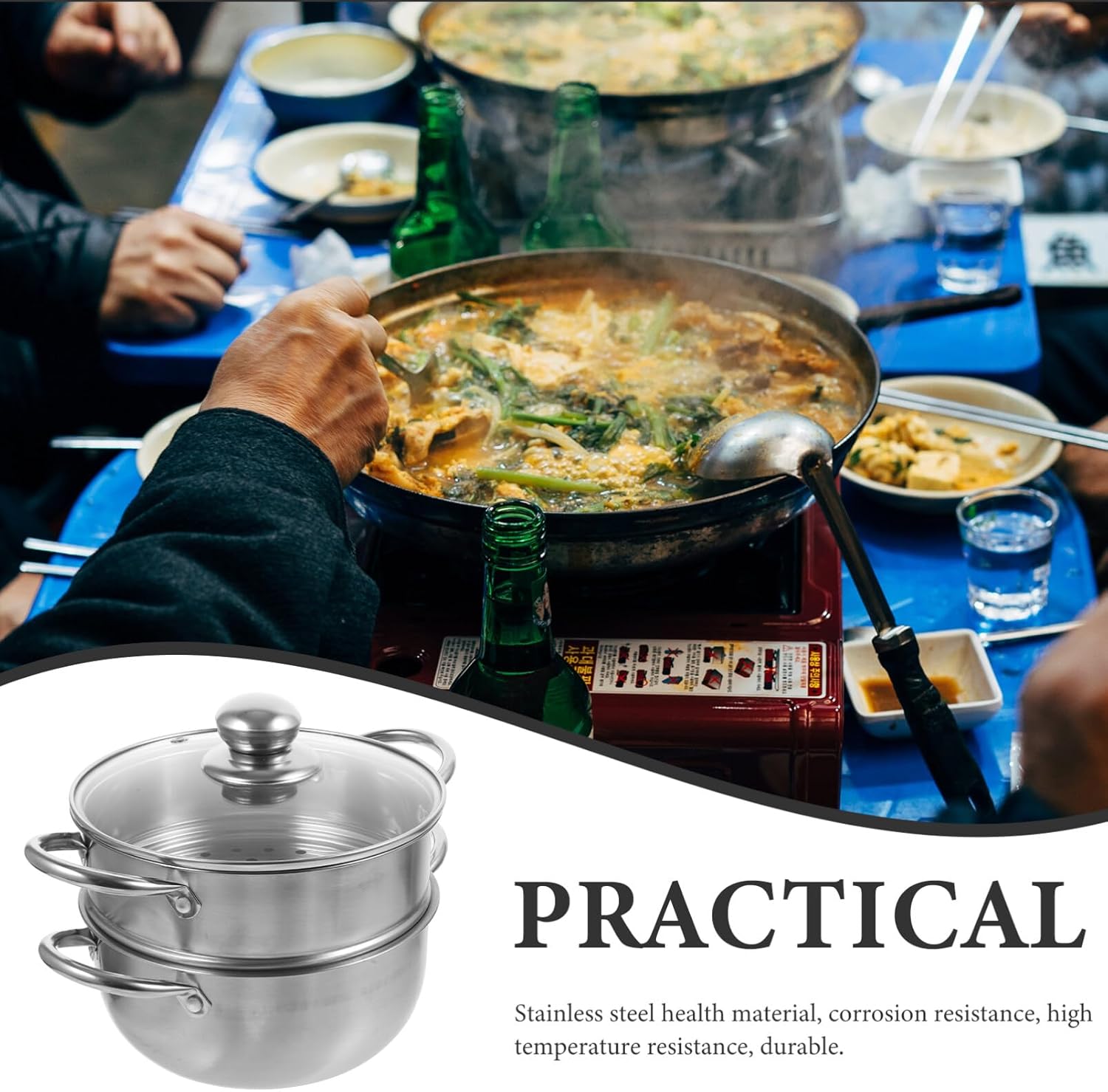 Cabilock Heavy Duty Steamer Pot with Lid
