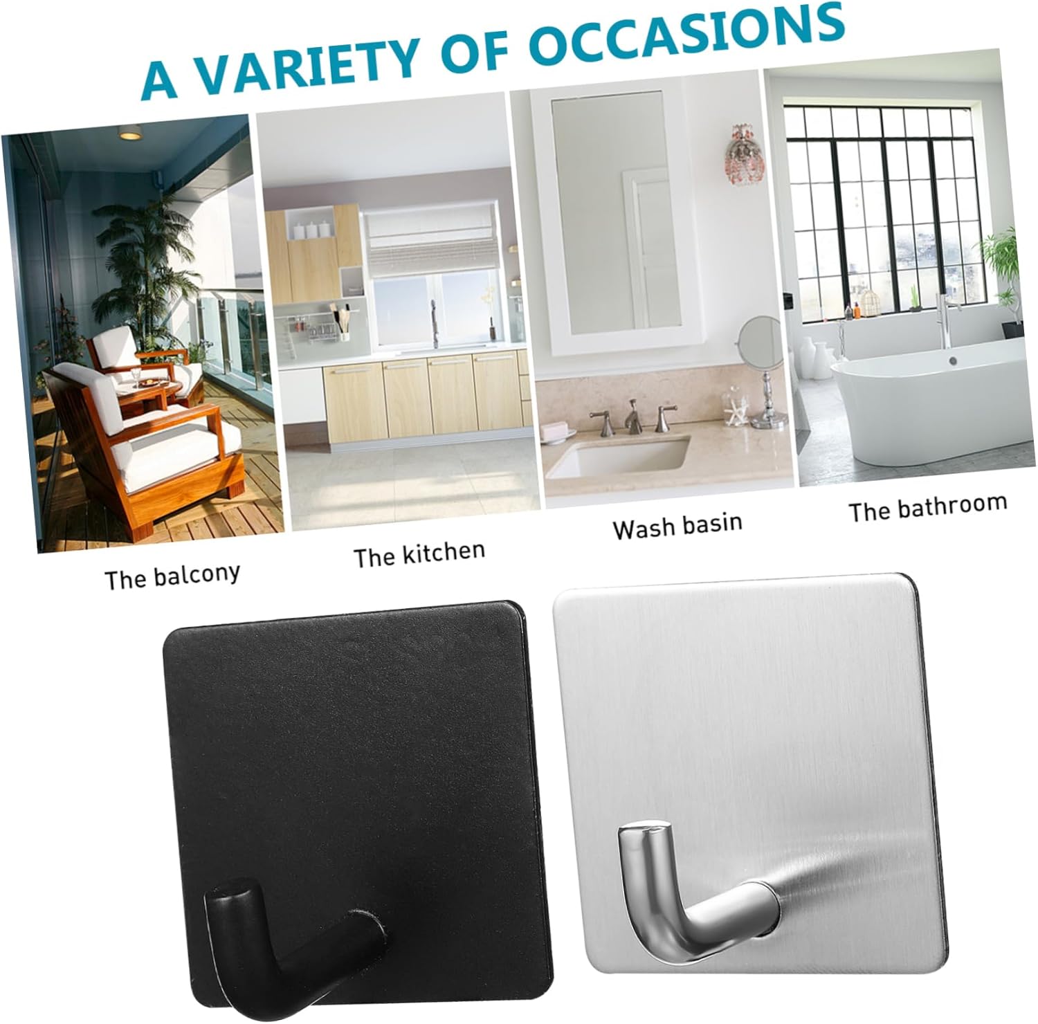 CALLARON 4-Piece Bathroom Towel Hooks Set