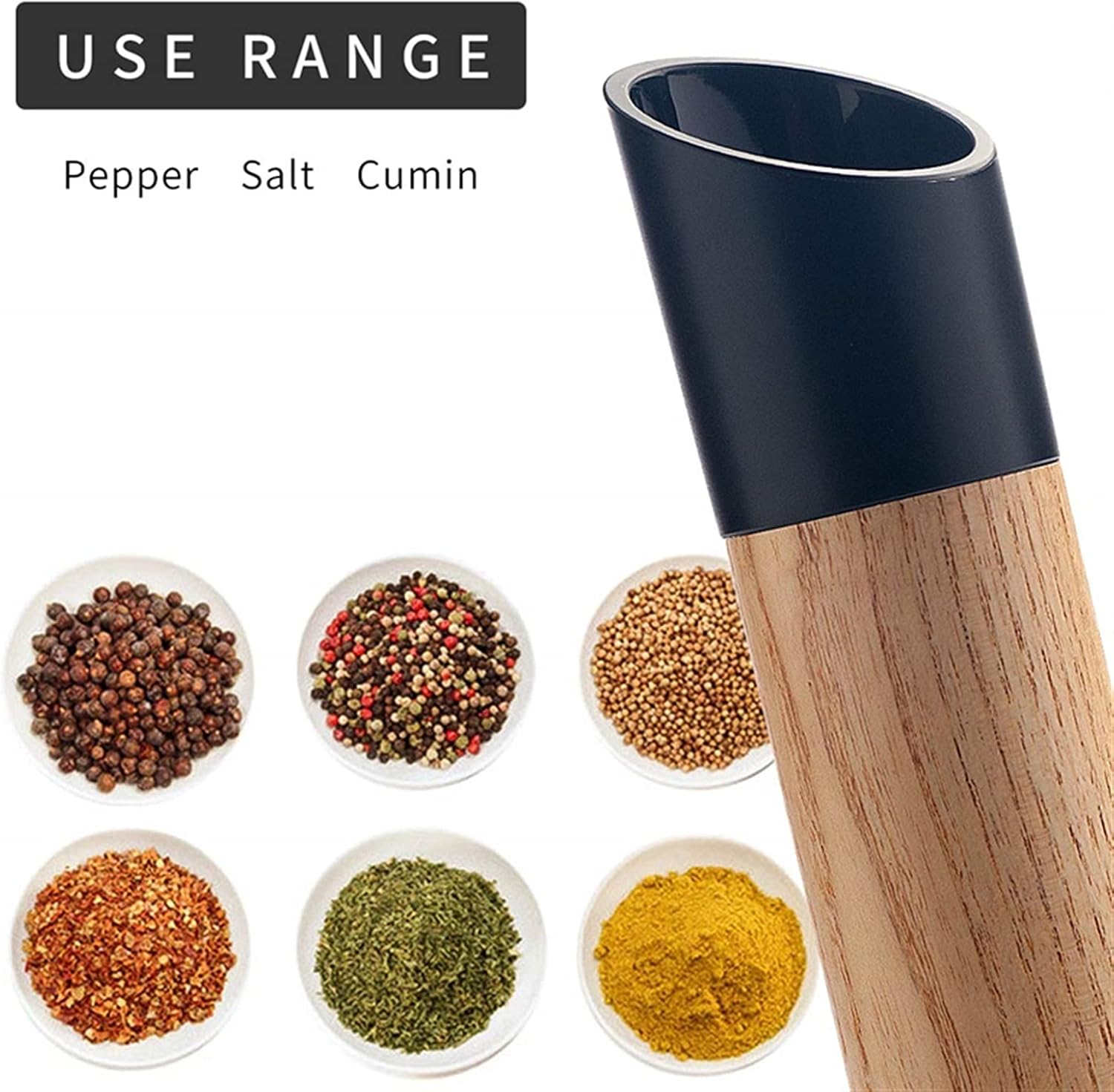 LEIXIUSM Adjustable Ceramic Pepper Mill Shaker