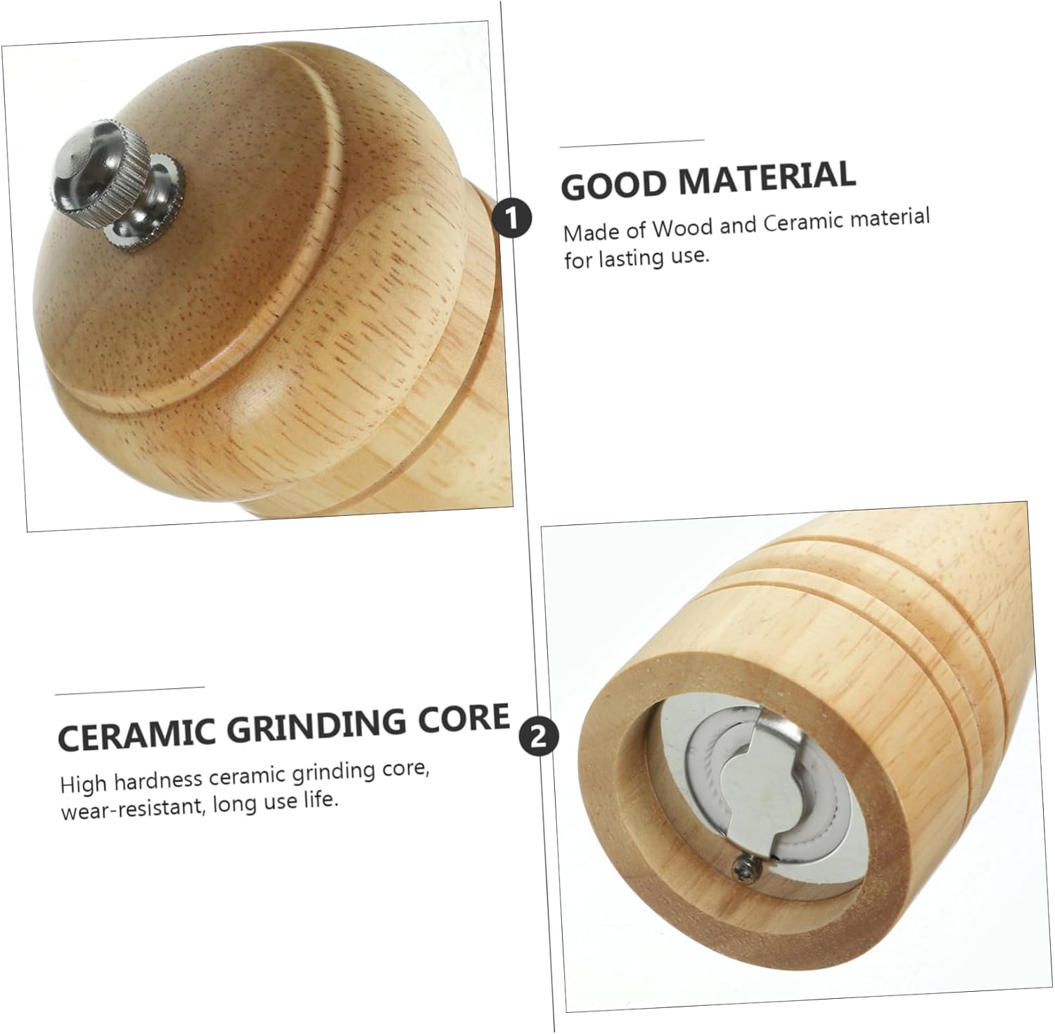 Hoement Pepper Mill and Salt Shaker Set 1