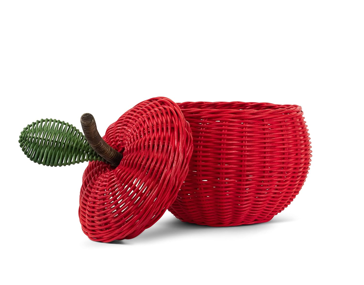G6 Collection Apple Rattan Storage Basket with Lid 1
