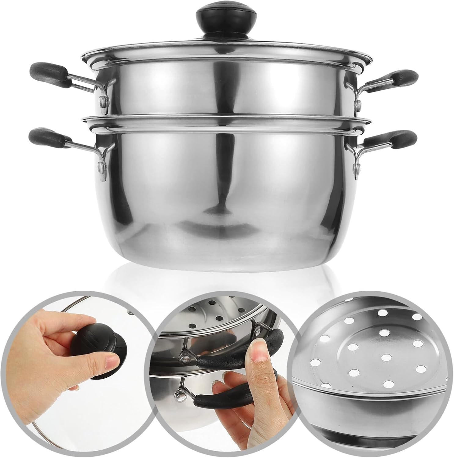 Cabilock Heavy Duty Steamer Pot with Lid