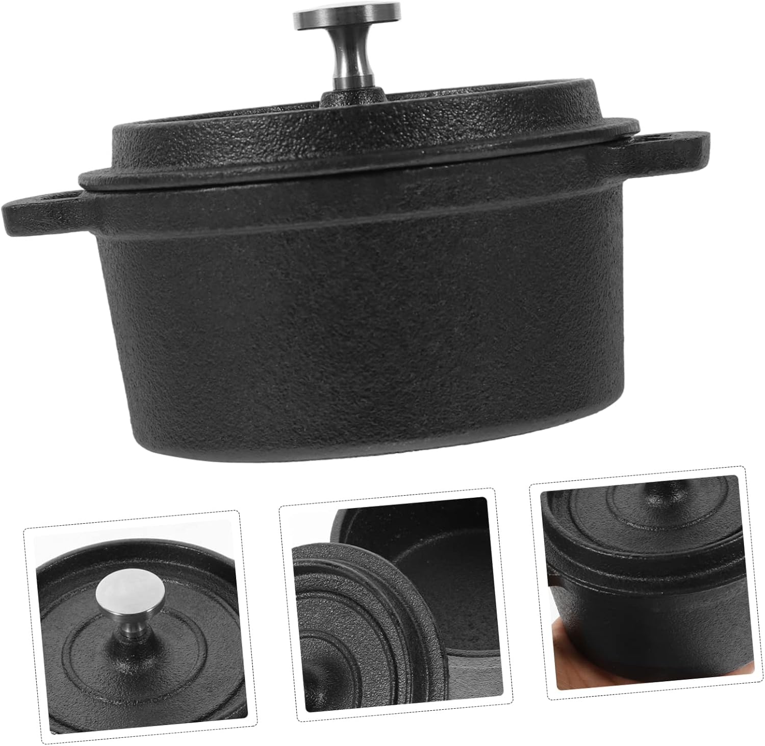 BRIGHTFUFU Dual Handle Stockpot with Lid and Steamer Function
