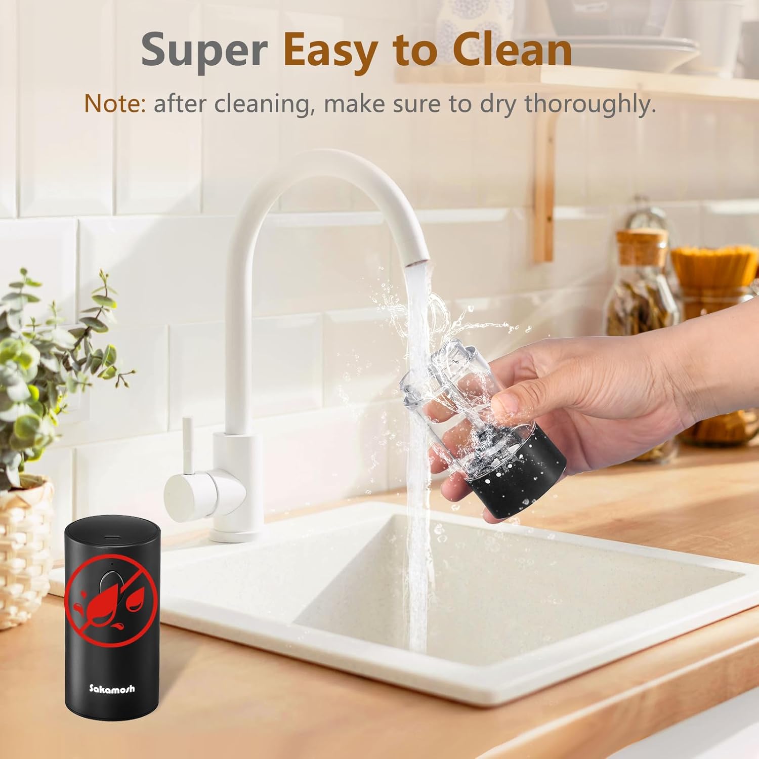 SAKAMOSH Electric Salt Pepper Set with Base 2 Pack