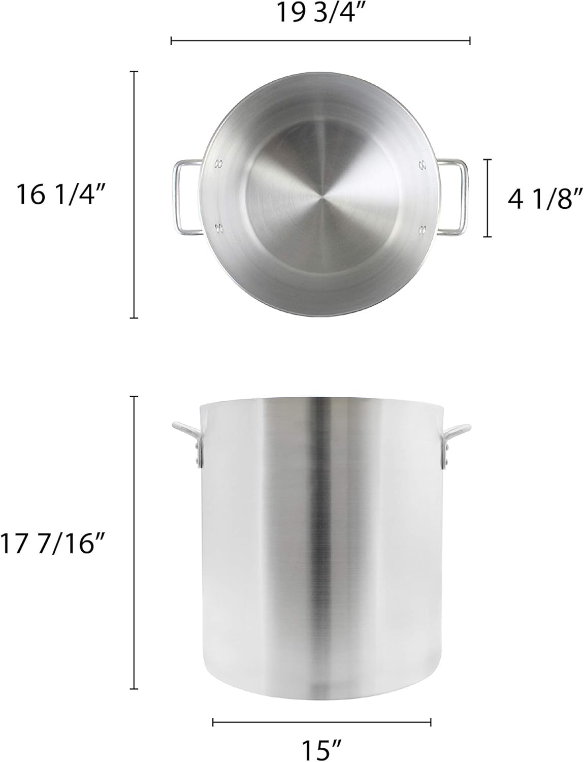 60 Quart Aluminum Stock Pot with Heavy Duty Handle