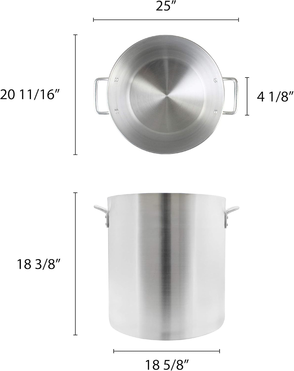100 Quart Heavy Duty Aluminum Stock Pot with Handles